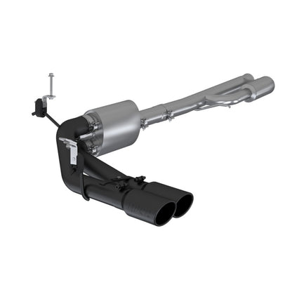 MBRP 2019+ Chevrolet Silverado 1500 4.5L/5.3L Pre-Axle Dual Side Exite w/ 4in OD Tip- Black Coated.