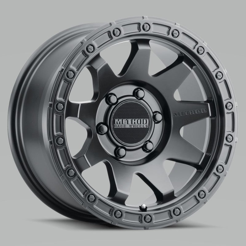 Method MR317 17x8.5 0mm Offset 6x5.5 106.25mm CB Matte Black Wheel.
