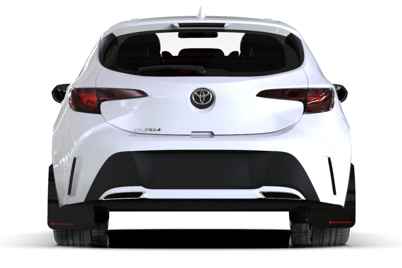 Rally Armor 2019-20 Toyota Corolla Black UR Mud Flap White Logo.