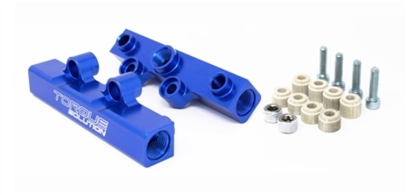 Torque Solution Top Feed Fuel Rails: 02-14 Subaru WRX / 07-18 STI - Blue.