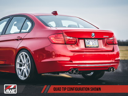 AWE Tuning BMW F3X 328i/428i Non-M Sport Quad Tip Marking Template.