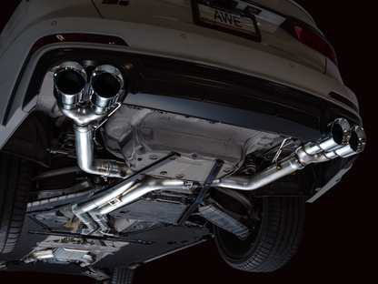 AWE Tuning Touring Catback Exhaust - Diamond Black Tips | 3020-42101