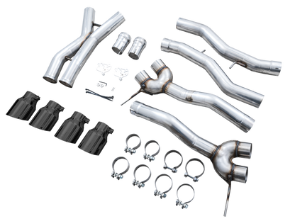 AWE Track Catback Exhaust - Diamond Black Tips | 3020-42482