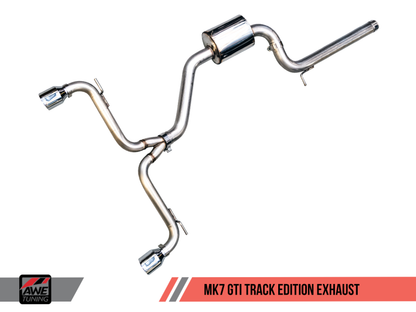 AWE Tuning Track Catback Exhaust - Diamond Black Tips | 3020-33024
