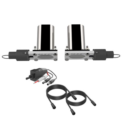 QTP Bolt-On QTEC Dual Low Profile Oval Electric Cutout Valves - Pair.