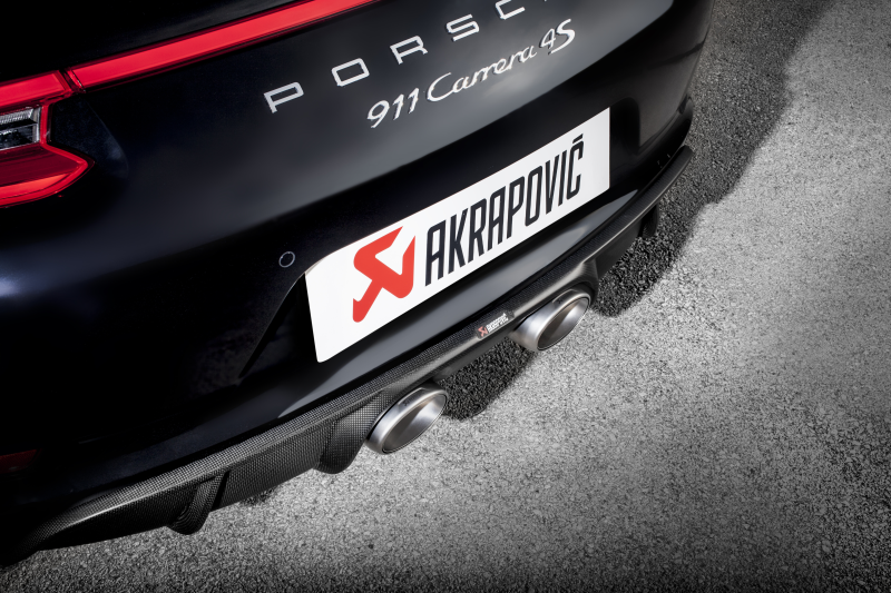 Akrapovic 16-17 Porsche 911 Carrera S/4/4S/GTS (991.2) Slip-On Line (Titanium) w/ Titanium Tips.