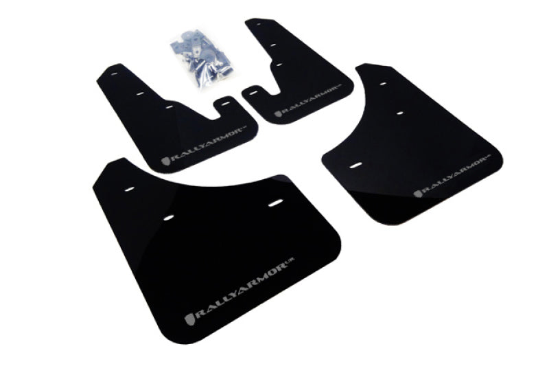 Rally Armor 2004-2009 Mazda3/Speed 3 UR Black Mud Flap w/ Silver Logo.