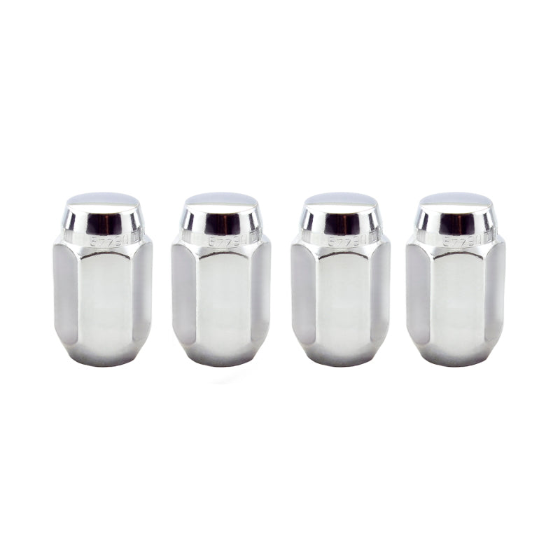 McGard Hex Lug Nut (Cone Seat) M12X1.5 / 13/16 Hex / 1.5in. Length (4-Pack) - Chrome.