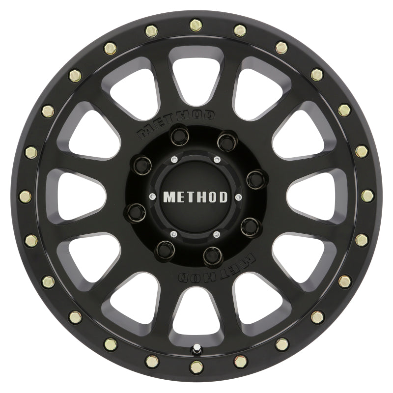 Method MR305 NV HD 17x8.5 0mm Offset 8x170 130.81mm CB Matte Black Wheel.