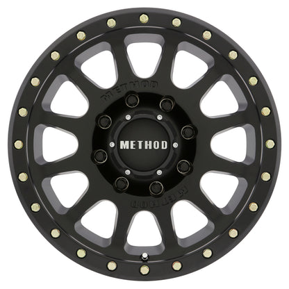Method MR305 NV HD 17x8.5 0mm Offset 8x170 130.81mm CB Matte Black Wheel.