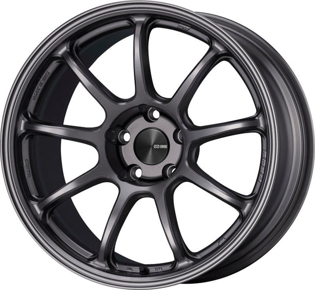 Enkei PF09 18x9.5 5x114.3 40mm Offset 75mm Bore Dark Silver Wheel.