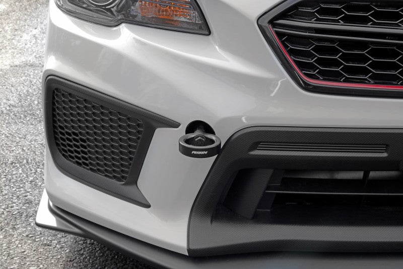 Perrin Tow Hook Kit - Front 2018+ Subaru WRX/STI - Flat Black.
