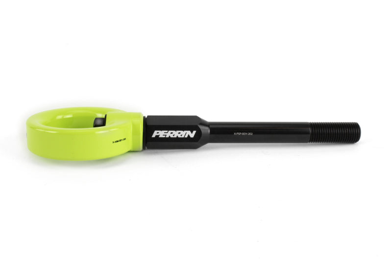 Perrin 02-07 Subaru WRX/STI Tow Hook Kit (Front) - Neon Yellow.