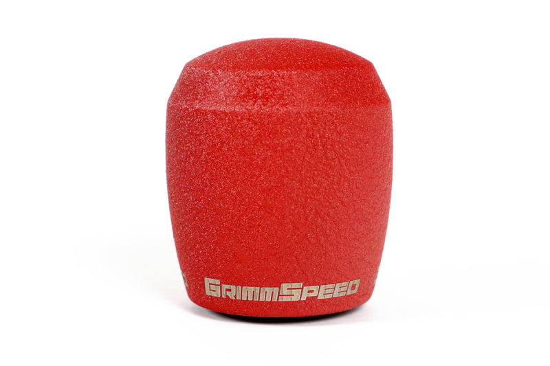 GrimmSpeed Stubby Shift Knob Stainless Steel Red - M12x1.25.