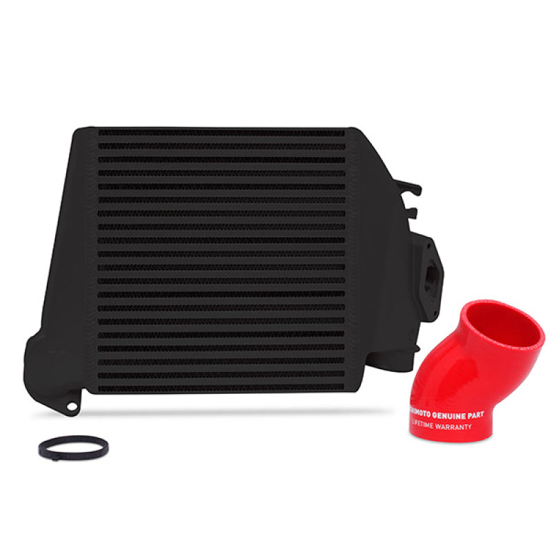 Mishimoto 08-14 Subaru WRX Top-Mount Intercooler Kit - Powder Coated Black & Red Hoses.