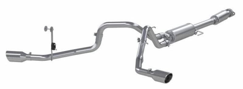 MBRP 2021+ Ford F150 2.7L/3.5L/5.0L 3in Aluminized Steel Cat-Back 2.5in Dual Split Side Exhaust.