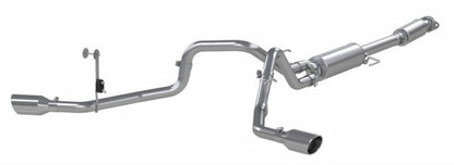 MBRP 2021+ Ford F150 2.7L/3.5L/5.0L 3in Aluminized Steel Cat-Back 2.5in Dual Split Side Exhaust.