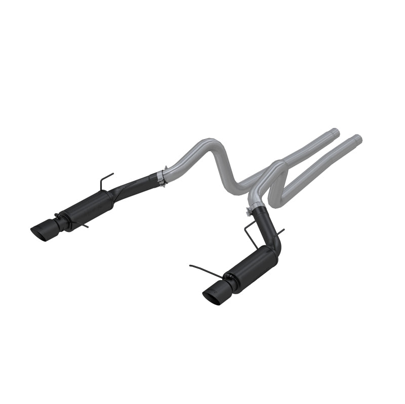 MBRP 11-14 Ford Mustang GT 5.0L 3in Cat Back Dual Split Rear Race Version 4in Tips - Black.