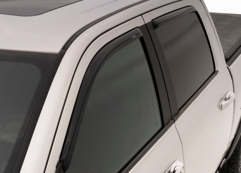 AVS 16-18 Nissan Titan XD Crew Cab Ventvisor In-Channel Front & Rear Window Deflectors 4pc - Smoke.