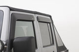 AVS 07-18 Jeep Wrangler (2 Door) Ventvisor & Aeroskin Deflector Combo Kit - Matte Black.