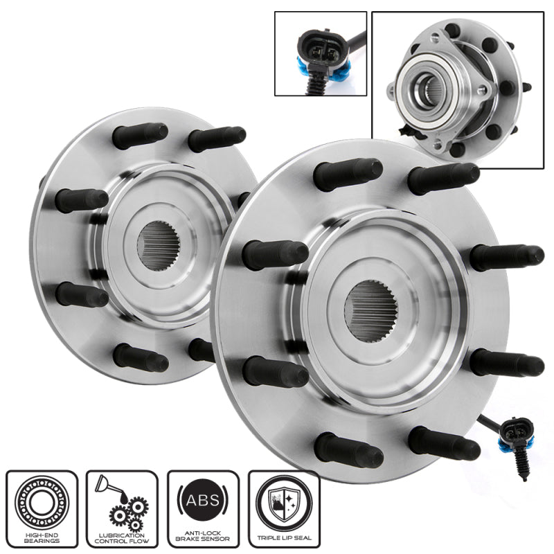 xTune Wheel Bearing and Hub ABS Chevy Avalanche 02-03 - Front Left and Right BH-515086-86