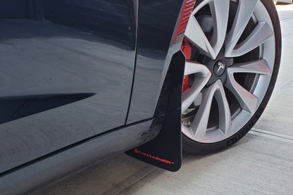Rally Armor 17+ Tesla Model 3 UR Black Mud Flap w/ Red Logo.