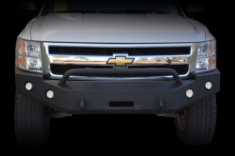 DV8 Offroad 07-13 Chevrolet Silverado 1500 Front Bumper - Black Powdercoat.