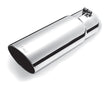 Gibson Round Single Wall Angle-Cut Tip - 4in OD/3.5in Inlet/12in Length - Stainless.