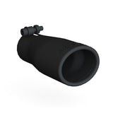 MBRP Universal Tip 2.5 O.D. Oval End 3.75 Inlet 10in length - Black Finish.