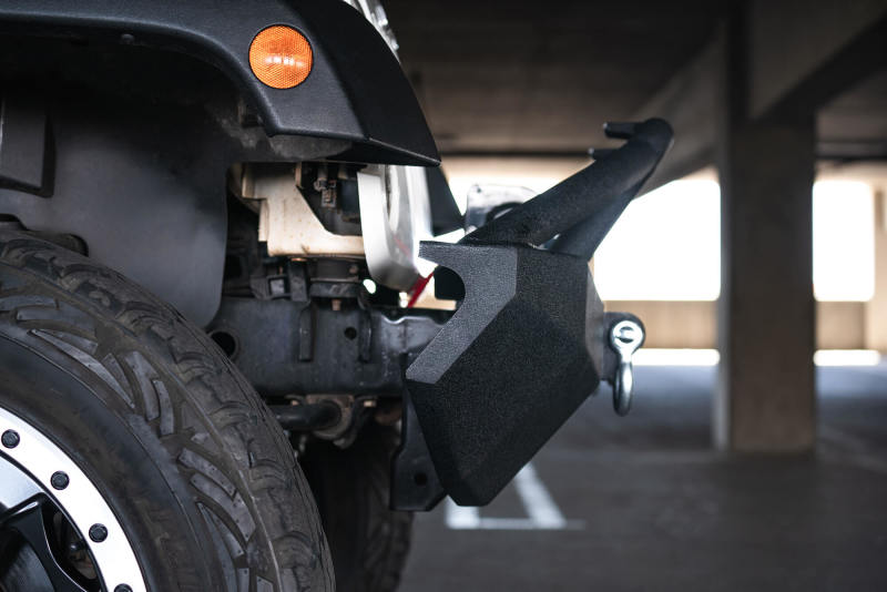 DV8 Offroad 07-18 Jeep Wrangler JK/JL FS-8 Mid Length Steel Front Bumper w/ LED Lights