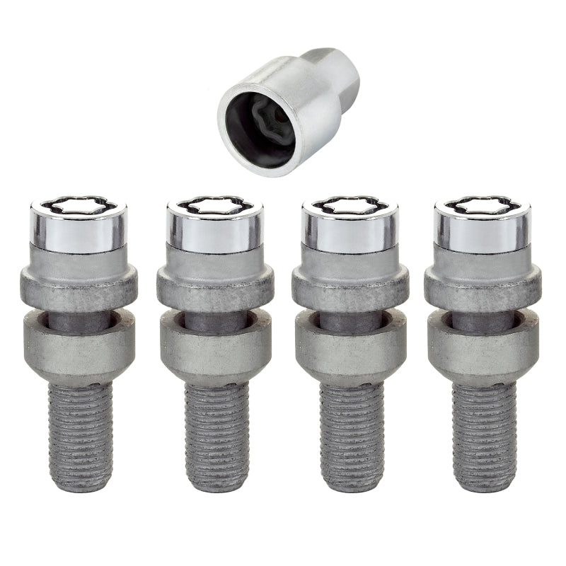 McGard Wheel Lock Bolt Set - 4pk. (Radius Seat) M14X1.5 / 17mm Hex / 28.2mm Shank Length - Chrome.