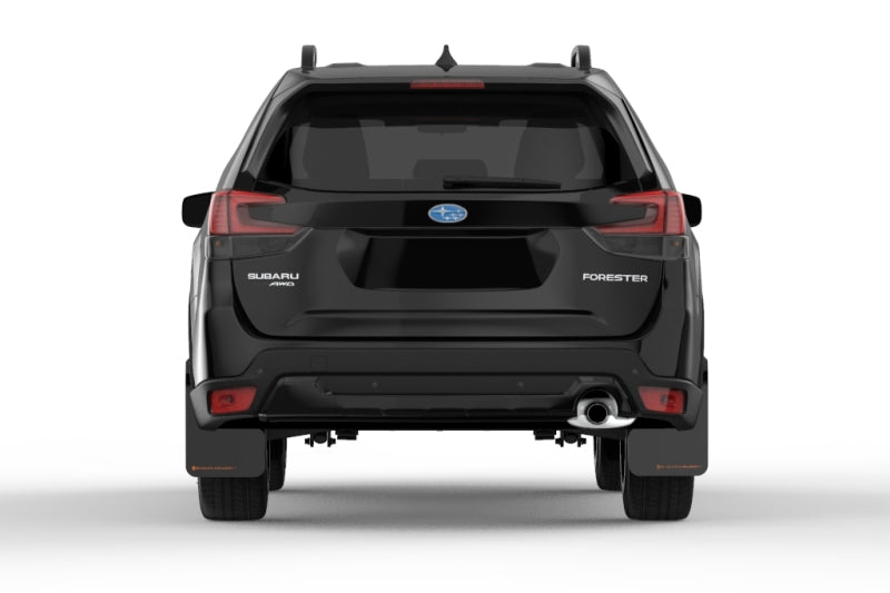 Rally Armor 2019 Subaru Forester UR Black Mud Flap w/ Orange Logo.