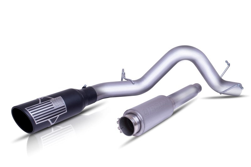 Gibson 07-18 Toyota Tundra Limited 5.7L 4in Patriot Series Cat-Back Single Exhaust - Stainless.