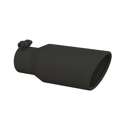 MBRP Universal Angled Rolled End Tip 4in OD / 2-3/4in Inlet / 10in Length - Black.