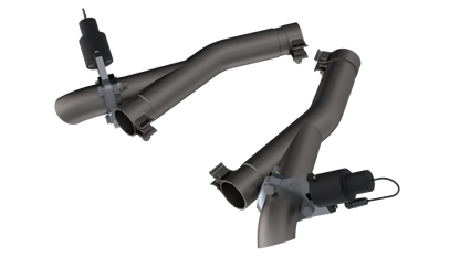 QTP 11-18 Dodge Durango 5.7L 2.5in 304SS Aggressor Cutout Dual Mid Pipes.