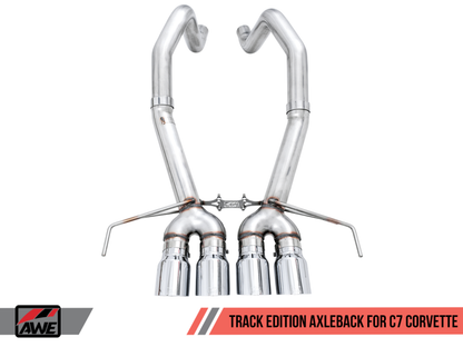 AWE Tuning 14-19 Chevy Corvette C7 Z06/ZR1 (w/o AFM) Track Edition Axle-Back Exhaust w/Chrome Tips.