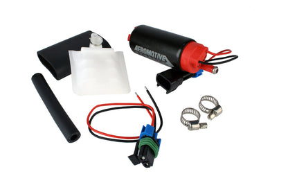 Aeromotive 340 Series Stealth In-Tank E85 Fuel Pump - Offset Inlet - Inlet Inline w/ Outlet.