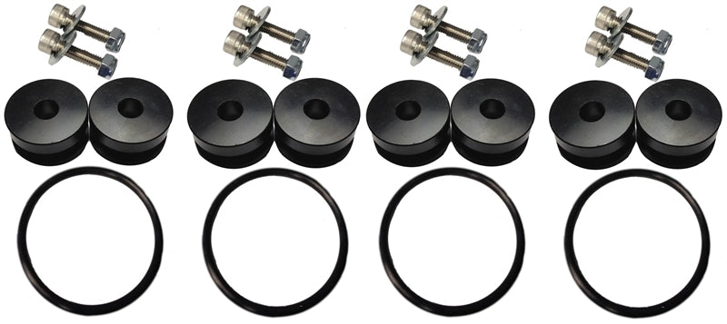 Torque Solution Billet Bumper Quick Release Kit Combo (Black): Universal.