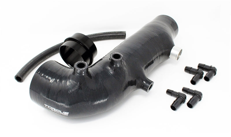 Torque Solution Turbo Inlet Hose Black: 02-07 Subaru WRX / 04-18 STI / 05-09 Legacy GT / 04-13 FTX.