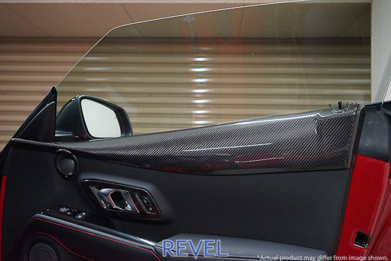 Revel GT Dry Carbon Door Trim Cover 2020 Toyota GR Supra - 2 Pieces.