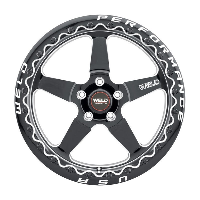 Weld S904 17x10 Ventura Beadlock 5x114.3 ET00 BS5.50 Gloss BLK MIL DIA 78.1.