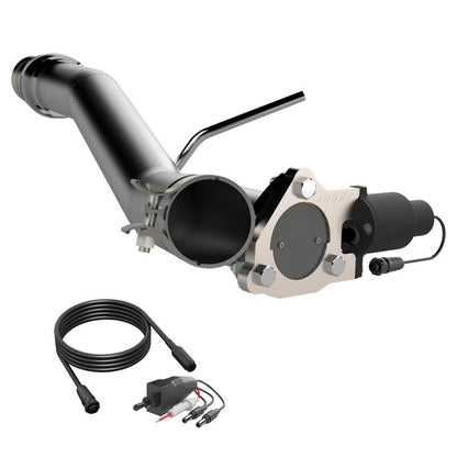 QTP 14-18 Chevrolet Silverado 1500 4.8L/5.3L EC/CC Standard Bed 3in 304SS Aggressor Cutout Mid Pipe.