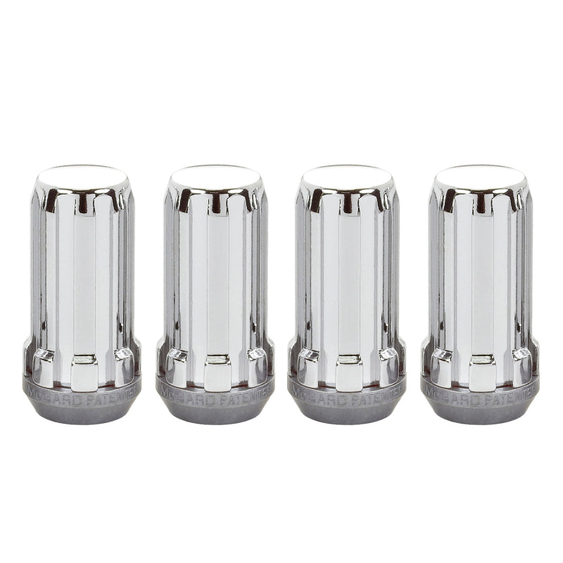 McGard SplineDrive Lug Nut (Cone Seat) M14X1.5 / 1.935in. Length (4-Pack) - Chrome (Req. Tool).