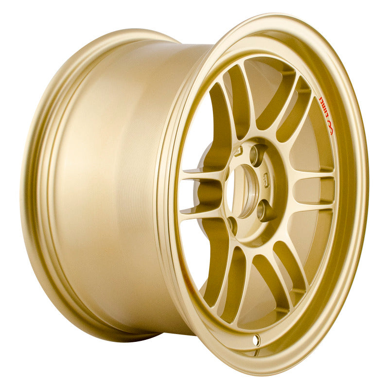 Enkei RPF1 15x8 4x100 28mm Offset 75mm Bore Gold Wheel.