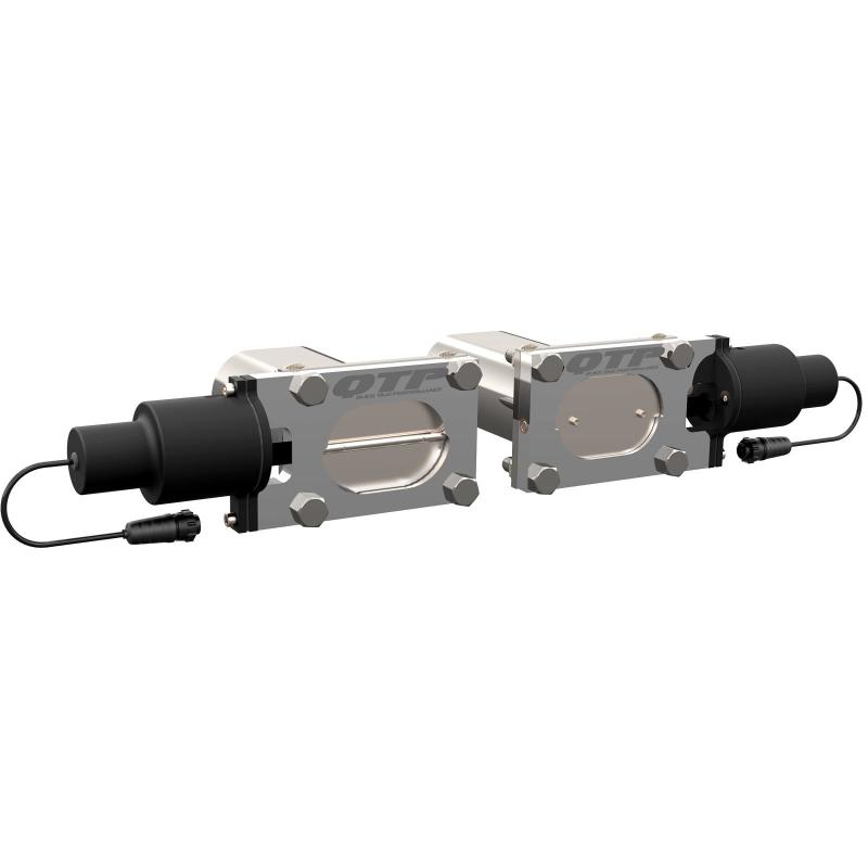 QTP Bolt-On QTEC Dual Low Profile Oval Electric Cutout Valves - Pair.