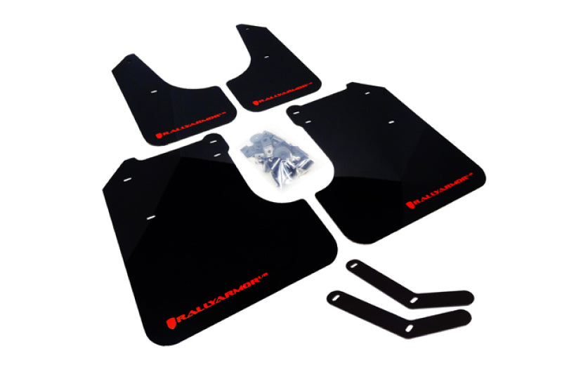Rally Armor 08-10 WRX (hatch & sedan) / 08-11 Subaru 2.5i UR Red Mud Flap w/ White Logo.
