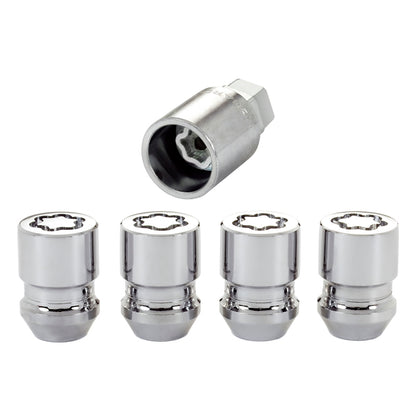 McGard Wheel Lock Nut Set - 4pk. (Cone Seat) M12X1.25 / 19mm & 21mm Dual Hex / 1.28in. L - Chrome.