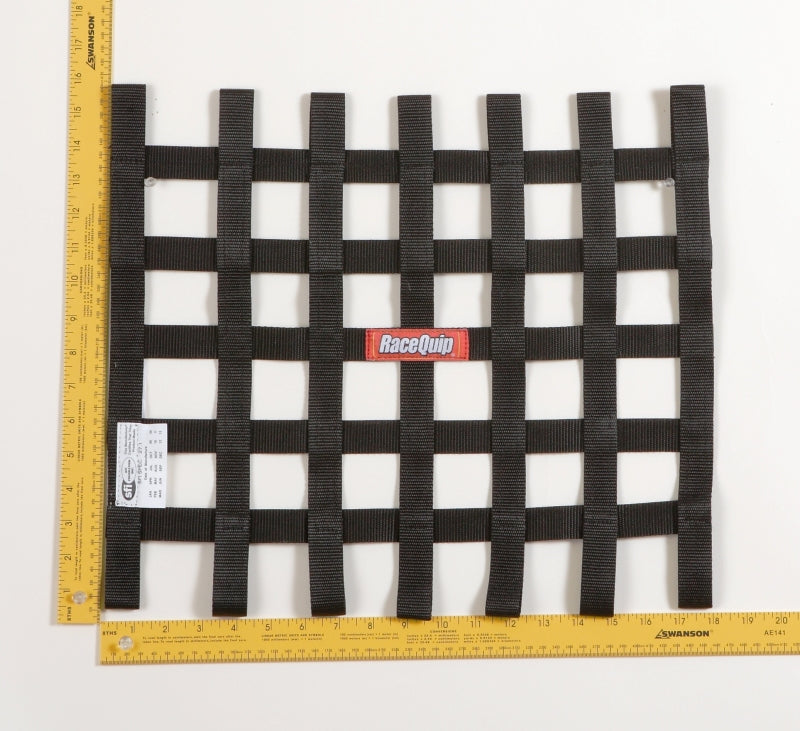 RaceQuip Black 15 X 18 SFI Ribbon Net.