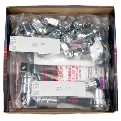 McGard 5 Lug Hex Install Kit w/Locks (Cone Seat Nut / Bulge) M12X1.5 / 3/4 Hex / 1.45in L - Chrome.