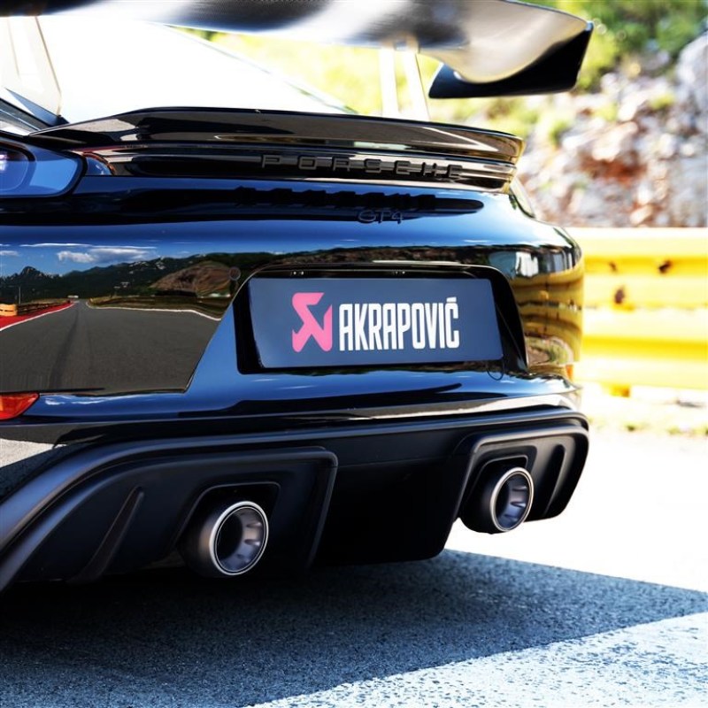 Akrapovic 2020+ Porsche Cayman GT4 (718) Tail Pipe Set (Titanium).